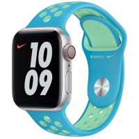 Apple Nike Sport Band für Apple Watch Series 1-9 / SE - 38/40/41 mm - Chlorine Blue/Green Glow