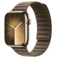 Apple Armband mit Magnetverschluss FineWoven für die Apple Watch Series 1-9 / SE / Ultra (2) - 42/44/45/49 mm - Größe S/M - Taupe