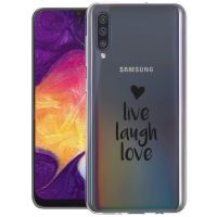 iMoshion Design Hülle Galaxy A50 / A30s - Live Laugh Love - Schwarz