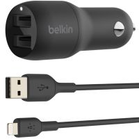 Belkin Boost↑Charge™ ﻿Dual USB KFZ-Ladegerät + Lightning Kabel -24W