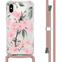 iMoshion Design Hülle mit Band für das iPhone X / Xs - Cherry Blossom
