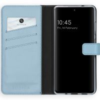 Selencia Echtleder Klapphülle für das Samsung Galaxy S20 FE - Hellblau