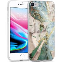 iMoshion Design Hülle iPhone SE (2022 / 2020) / 8 / 7 / 6(s) - Marmor -Beige
