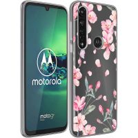 iMoshion Design Hülle Motorola Moto G8 Power - Blume - Rosa