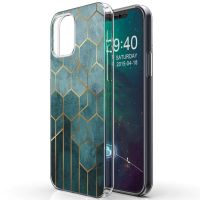iMoshion Design Hülle iPhone 12 (Pro) - Muster - Grün