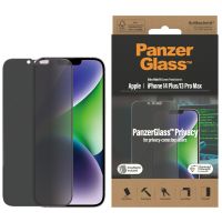 PanzerGlass Ultra Wide Fit Antibakterieller Screen Protector mit Sichtschutz inkl. Applikator für das iPhone 14 Plus / iPhone 13 Pro Max