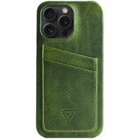 Wachikopa Full Wrap C.C. Back Cover für das iPhone 15 Pro Max - Forest Green