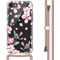 iMoshion Design Hülle mit Band für das iPhone SE (2022 / 2020) / 8 / 7 - Blossom Watercolor