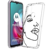 iMoshion Design Hülle für das Motorola Moto G30 / G20 / G10 (Power) - Line Art Woman Black
