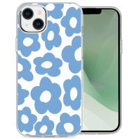 iMoshion Design Hülle für das iPhone 14 Plus - Retro Blue Flowers