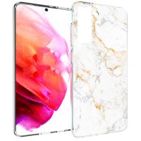 iMoshion Design Hülle für das Samsung Galaxy S21 FE - White Marble