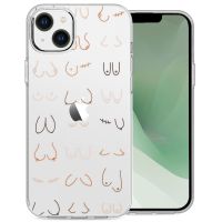 iMoshion Design Hülle für das iPhone 14 Plus - Boobs all over - Transparent