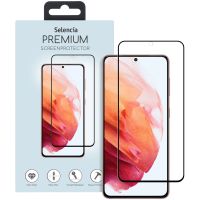 Selencia Premium Screen Protector aus gehärtetem Glas für das Samsung Galaxy S22 / S23- Schwarz