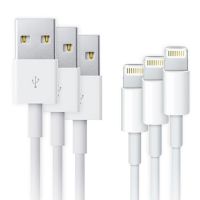 3x Lightning auf USB-Kabel - 1 Meter - Weiß