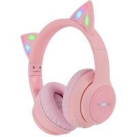 iMoshion Kids LED Light Cat Ear Bluetooth-Kopfhörer - Kinderkopfhörer - Rosa