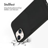 Accezz Premium Leather Card Slot Back Cover für das iPhone 14 - Schwarz