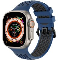 iMoshion Silikonsportarmband Buckle für das Apple Watch Series 1-9 / SE / Ultra (2) - 42/44/45/49 mm - Blau / Schwarz