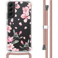 iMoshion Design Hülle mit Band für das Samsung Galaxy S22 Plus - Blossom Watercolor