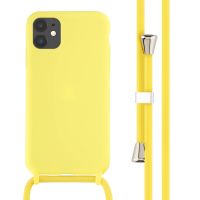 iMoshion Silikonhülle mit Band für das iPhone 11 - Gelb