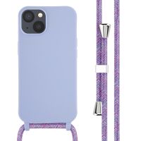 iMoshion Silikonhülle mit Band für das iPhone 13 - Violett