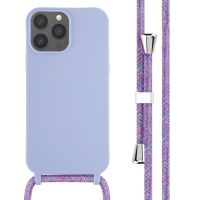 iMoshion Silikonhülle mit Band für das iPhone 13 Pro Max - Violett