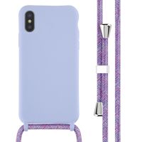 iMoshion Silikonhülle mit Band für das iPhone X / Xs - Violett