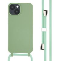 iMoshion Silikonhülle mit Band für das iPhone 14 - Grün