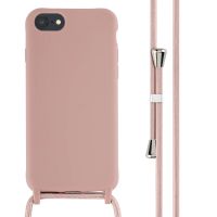 iMoshion Silikonhülle mit Band für das iPhone SE (2022 / 2020) / 8 / 7 - Sand Pink