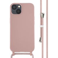 iMoshion Silikonhülle mit Band für das iPhone 13 - Sand Pink