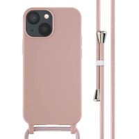 iMoshion Silikonhülle mit Band für das iPhone 13 Mini - Sand Pink