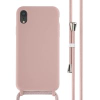 iMoshion Silikonhülle mit Band für das iPhone Xr - Sand Pink