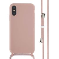 iMoshion Silikonhülle mit Band für das iPhone X / Xs - Sand Pink