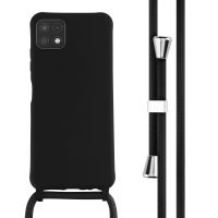 iMoshion Silikonhülle mit Band für das Samsung Galaxy A22 (5G) - Schwarz