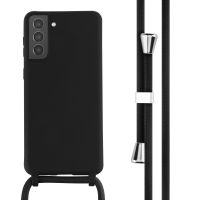 iMoshion Silikonhülle mit Band für das Samsung Galaxy S21 Plus - Schwarz