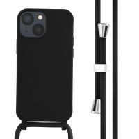 iMoshion Silikonhülle mit Band für das iPhone 13 Mini - Schwarz
