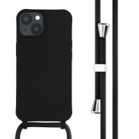 iMoshion Silikonhülle mit Band für das iPhone 14 - Schwarz
