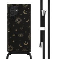 iMoshion Silikonhülle design mit Band für das Samsung Galaxy S22 Ultra - Sky Black