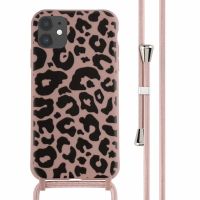 iMoshion Silikonhülle design mit Band für das iPhone 11 - Animal Pink