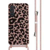iMoshion Silikonhülle design mit Band für das Samsung Galaxy S23 Plus - Animal Pink