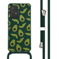 iMoshion Silikonhülle design mit Band für das Samsung Galaxy A52(s) (5G/4G) - Avocado Green