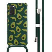 iMoshion Silikonhülle design mit Band für das Samsung Galaxy S20 - Avocado Green