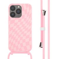 iMoshion Silikonhülle design mit Band für das iPhone 13 Pro - Retro Pink