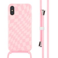 iMoshion Silikonhülle design mit Band für das iPhone X / Xs - Retro Pink