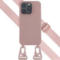 Selencia Silikonhülle mit abnehmbarem Band für das iPhone 14 Pro - Sand Pink
