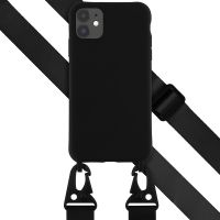 Selencia Silikonhülle mit abnehmbarem Band für das iPhone 11 - Schwarz