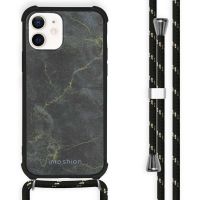 iMoshion Design Hülle mit Band für das iPhone 12 (Pro) - Black Marble