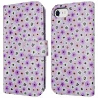 iMoshion ﻿Design Klapphülle für das iPhone SE (2022 / 2020) / 8 / 7 / 6(s) - Purple Flowers
