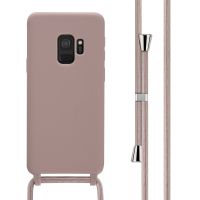 iMoshion Silikonhülle mit Band für das Samsung Galaxy S9 - Sand Pink