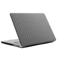 Selencia Cover mit gewebter Oberfläche für das MacBook Pro 14 Zoll (2021) / Pro 14 Zoll (2023) M3 chip - A2442 / A2779 / A2918 - Grau