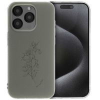 iMoshion Design Hülle für das iPhone 15 Pro - Floral Green